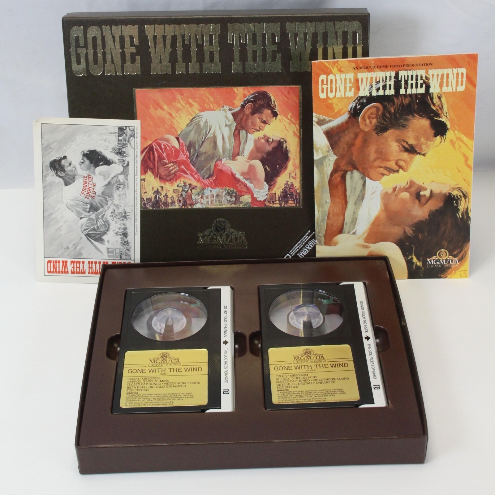 Gone With the Wind Betamax Hi-Fi Beta 2 Cassette Tape Box Set 1967 MGM V... - $16.65