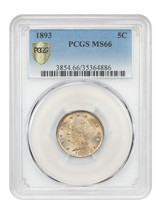 1893 5C PCGS MS66 - £895.55 GBP