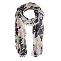 Black Sally Large Floral Print Scarf - $27.49