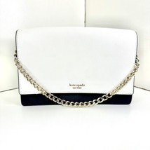 Kate Spade New York Black and White Faux Leather Handbag Purse Carson Co... - £37.36 GBP