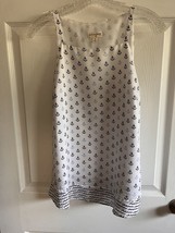 Maison Jules Women&#39;s Sz S white w/ Anchor Print Sleeveless Top Blouse - £13.23 GBP