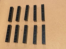 10 Raised Lego Black 6 Dot (Studs) Single Strip Pieces *Pre Owned* LL1 - $9.99