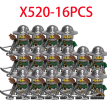 Military Building Blocks Medieval Figures Knights Castle Solider X520-16PCS - £20.70 GBP