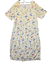 Only Necessities Dress Yellow Floral Womens Size B6 Maxi Vintage Casual Work - £14.43 GBP