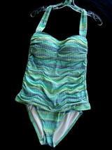 Ladies Swimsuit Tankini Set Size 10 SUNSEEKER Halter + Bikini Bottom $75 Value - £19.37 GBP