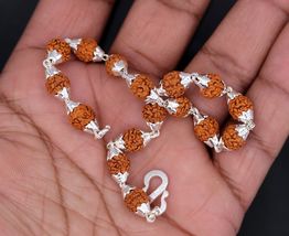 925 Sterling silver Rudraksha bead bracelet unisex bracelet sbr16 - $12.86+