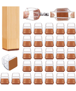 36 Pcs Square Chair Leg Floor Protectors, Felt Furniture Pads for Hardwo... - $27.32