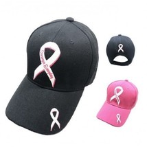 &quot;Stronger Everyday&quot; Breast Cancer Awareness Hat Pink or Black Ball Cap N... - £7.98 GBP