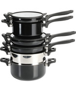 Kenmore Elite Grayson 9 Piece Nonstick Aluminum Stackable Cookware Set i... - £121.46 GBP