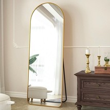 Gold Large Full Length Rounded Leaning Wall or Hanging Mirror - $356.49