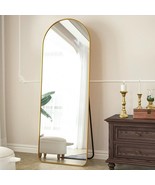 Gold Large Full Length Rounded Leaning Wall or Hanging Mirror - $492.35 CAD
