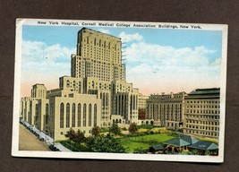 Vintage Linen Postcard 1934 New York Hospital Cornell Medical College 1930s - £3.58 GBP