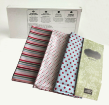 Stampin Up Candy Cane Christmas Designer Fabric 3 Fat Quarters 18 x 28 Ea. NEW - £7.98 GBP