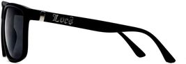Locs Gangster Oversized Rectangular Horn Rim Sunglasses All Black, mens - £4.71 GBP