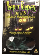 Halloween Peep n Peepers Set of 3 Spooky Flashing Eyes Indoor Outdoor 12 Ft - $18.00