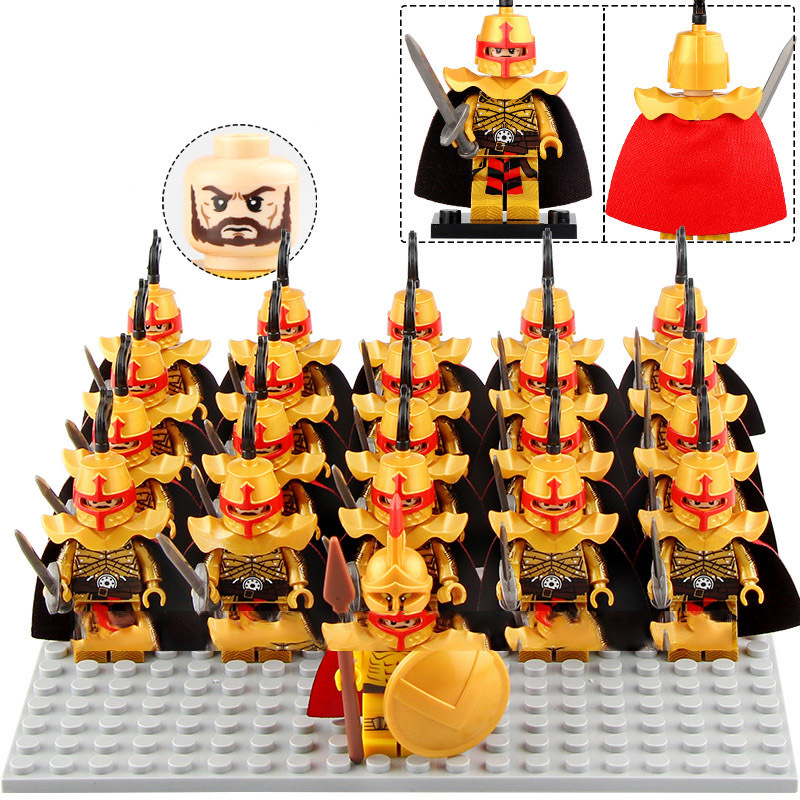 21pcs Castle Kingdom Knights - Golden Knights Warrior Minifigures Toys Gift