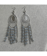 Womens Fashion Drop Dangle Earrings Pierced Silver Tone Boho Aztec Jewel... - £14.69 GBP