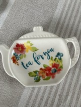 Pioneer Woman ~ &quot;Tea For You&quot; ~ Wildflower Whimsy ~ Stoneware ~ Tea Bag ... - £16.81 GBP