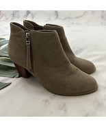 Vionic Womens Sterling Ankle Boots Booties Size 9.5 Gray Suede Block Heel - $45.53