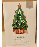 Hallmark  Honeycomb Christmas Tree 3D Pop-Up 7.75&quot; x 10.5&quot; NIB 272W - £7.90 GBP