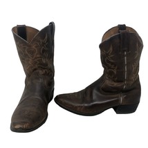 Ariat Girls 4LR Brown Leather Cowboy Boots  Sz 5 Youth Style # 31824Y - £54.30 GBP