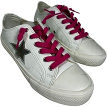 vintage havana women&#39;s letty white/grey leather sneakers - open box - si... - $31.32
