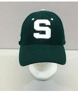 Michigan State Spartans Big Ten Green Strap Back One Size Spellout Ball ... - £9.43 GBP