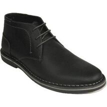 Men's Steve Madden Chuka Boot Soft Leather Lace up Harken Black image 2