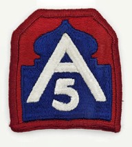 Vintage Red And Blue Cloth US Army North  5TH Army Patch - £6.89 GBP