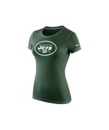 Nike Women&#39;s New York Jets Logo Crew Neck Short Sleeve T-Shirt, Green, L... - $309.07 MXN