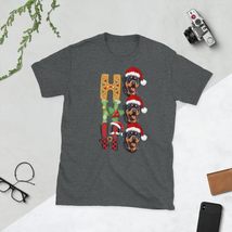 HO HO HO Santa Rottweiler Christmas T-Shirt | Dog Lover Shirt Black - £14.59 GBP+