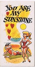 Vintage Sarcastic Valentine Card T.C.G. 1950s You Are My Sunshine - $2.96