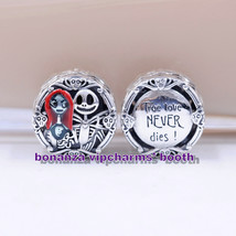 Happy Halloween Disney The Nightmare Before Christmas Charm True love NEVER dies - £14.15 GBP