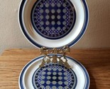 Royal Doulton Tangier 10¼&quot; Dinner Plates Set of 2 Blue Geo Stoneware LS ... - $24.99
