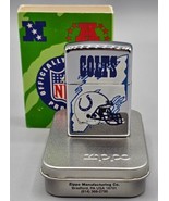 VINTAGE 1997 NFL Indianapolis COLTS Chrome Zippo Lighter #452, NEW in PA... - £36.75 GBP