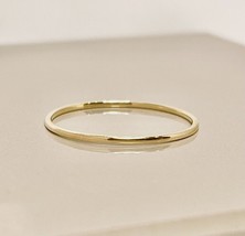 Jewelry Gift 1mm Plain Wedding Ring Band in 14K Yellow Gold Plated Silver - £21.61 GBP