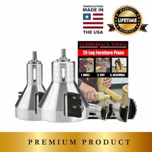 Lumberjack Tools 1" & 2" Industrial Starter Kit ISK2N Log Furniture Tenon Cutter - $479.99