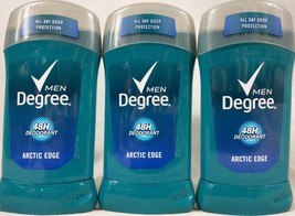 3 Pack Degree 48H Deodorant For Men Arctic Edge  2.7oz Each - £19.91 GBP