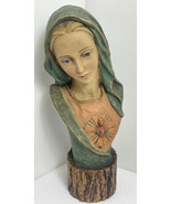 VINTAGE 9.75&quot; Tall Bust of Virgin Mary 1960’s Statue RR Roman Italy Reli... - £76.91 GBP