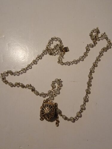 Primary image for Vintage Necklace Gold Tone And Beaded  Jewelry 