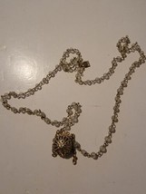 Vintage Necklace Gold Tone And Beaded  Jewelry  - £20.24 GBP