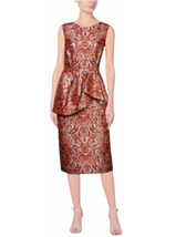 Dries Van Noten Brocade Peplum Dress Sz 34/0-2 $1200 - $395.01