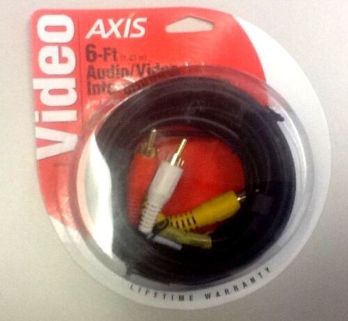 Axis 6-ft Audio/Video Cable Interchanging Gold Series New In Sealed Pack... - $2.92
