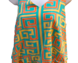 Crown &amp; Ivy Medium M orange yellow green sleeveless tiered blouse crosso... - $13.36