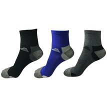 3 Pairs Mens Mid Cut Ankle Quarter Athletic Casual Sport Cotton Socks Size 6-12 - £7.09 GBP