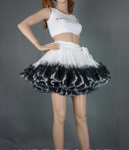 PINK Tiered Tutu Tulle Skirt Outfit Women Plus Size Puffy Mini Ballet Skirt image 9