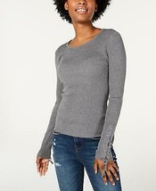 Hooked up by Iot Juniors Lace-up Rib-Knit Sweater, Choose Sz/Color - £16.23 GBP