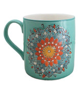 Green Anahata Heart Chakra Zen Flower Of Life Mandala Circle Ceramic Mug... - $24.66 CAD