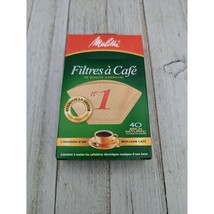 Melitta Premium #1 Cone Paper Coffee Filters, Natural Brown, 40 Count - £7.04 GBP