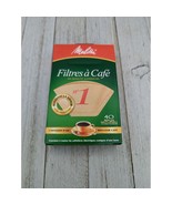 Melitta Premium #1 Cone Paper Coffee Filters, Natural Brown, 40 Count - $8.99